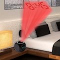 Miniatyrbillede 4 af 6: LCD-projektion LED-display timer digitalt vækkeur til soveværelser, med talende stemmeprompt termometer snooze-funktion skrivebordsprojektor