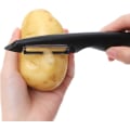 Miniatyrbillede 3 af 4: Kartoffelskræller, Roterende køkkenskræller (1 stk, sort)