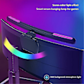 Miniatyrbillede 2 af 5: Buet skærm Monitor Hængende Lampe Lysstang Rgb Farverig Baggrund Atmosfære Lys Trinløs dæmpning Pc Monitor Lysstang（30SFS Med RGB）