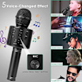 Miniatyrbild 4 av 6: Trådlös Bluetooth Karaoke Mikrofon, 5 i 1 Trådlös Mikrofon för Barn, Mikrofon med Högtalare | Remix, Mic KTV Mikrofon