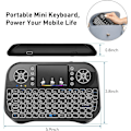 Miniatyrbilde 6 av 6: Mini trådløst tastatur med berøringsplate musekombo, 7 farger RGB bakgrunnsbelyst, for Android TV Box, Smart TV, Pad, PC, HTPC, nettbrett og Windows OS