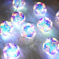 Miniatyrbillede 1 af 4: Farverige LED-Kuglelys, Laser Magic Ball, Julelys, Roseværelses Dekorationslys (1,5 Meter, 10 Lys)