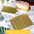 Miniatyrbilde 2 av 4: 100 stk rektangulære mousse kakebrett, kvart ark kakebrett Fettfast gullpapir Cupcake Dessert Viser brett for bryllupsbursdagskake（S）