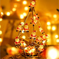 Miniatyrbillede 5 af 6: 20 LED Julemandslyskæder, Julemandsklokke Lysstreng, Kobbertrådslys, til Jule- og Halloweenpynt