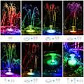 Miniatyrbillede 6 af 6: Springvandspumpe med LED-lys og dyser, DIY-springvandspumpesæt med USB-strømkabel og strømadapter, vandpumpe