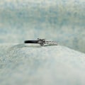 Miniatyrbild 4 av 4: Snabb shopping Love Me Until I'M Me Again Svart hjärtskuren halvemaljring S925 sterling silver hjärtringar Självkärleksring Presentsmycken（6，svart）