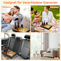 Miniatyrbild 6 av 6: Serveringsbrickor, snacksbox, soffbord, snagger, snackbricka, sängbricka, soffarrangör med 3 skålar, mugghållare, trä, 39 x 26 x 8 cm