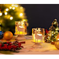 Miniatyrbild 2 av 6: Julstjärne ljusstake set med 2 renar lykta ljusstakar