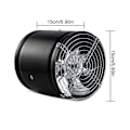 Miniatyrbillede 4 af 5: Kraftig Mute udstødningsventilator - 6 tommer køkkenventilator, aluminiumslegering, beskyttelsesgitter (6, sort)