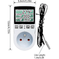 Miniatyrbillede 2 af 5: Digital / Varme Køling Termostat Stikkontakt Lcd Temperatur Controller, 230V Til Drivhusgård Temperatur Controller/Terrarium Termostat(Socket)