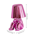Miniatyrbild 2 av 2: Liten gyllene man LED-bordslampor Touch Control Dimbar bordslampa nattlampa (Mr WHERE)
