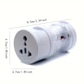 Miniatyrbillede 3 af 5: Rejs komfortabelt: Universal elektrisk stikadapter til verdensomspændende brug – alt i én!