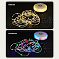 Miniatyrbild 5 av 5: Camping String Lights Uppladdningsbart utomhustält Rainbow Atmosphere String Lantern Vattentät ficklampa med magnetkrok Lampa（10m，Färgljus）