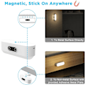 Miniatyrbillede 4 af 6: LED touch-dæmpbar under-skab-lys med 5 lysfarver USB genopladelig skabsbelysning køkkenlampe 2000mAh skabslys med magnet lysbjælke