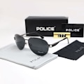 Pikkukuva 2 / 3: Poliisin miesten polarisoidut UV400 aurinkolasit Aviator-lasit ajolasit（Musta）