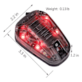 Miniatyrbillede 5 af 5: Hjelmlys Overlevelsessignallys Identifikationslys Ir Og Synlig Led Hjelm Strobe Hjelm Lig（Tilfældig farve）