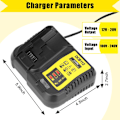 Miniatyrbillede 2 af 6: DCB112 til Dewalt Batterilader Udskiftning til Dewalt 12V 20V og 60V Max Lithium-Ion Batteri DCB205 DCB112 DCB201 DCB200 DCB612
