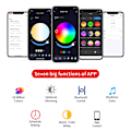 Miniatyrbild 6 av 6: 3-pack Bluetooth Smarta Downlights Tuya RGBCW Full Färg Dimning Alexa Röst/APP-kontroll