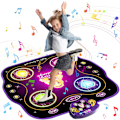 Miniatyrbilde 1 av 6: Dansematte for jentegaver: Beste dansematte med Bluetooth-musikk, dansefester, festutstyr, leker for gutter og jenter i alderen 3, 4, 5, 6, 7, 8, 9 og 10 år