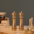 Miniatyrbild 5 av 5: Salt- och pepparkvarn Spice Shaker massivt trä med justerbar keramisk kvarnsats 2st