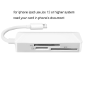 Miniatyrbillede 3 af 5: Ios8pin kortlæser Tfsd Xd 3 i 1 kortlæser til bærbar telefon tablet