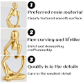 Miniatyrbillede 3 af 4: Modern Thinker Resin Statue, Xixiran 2 stykker Abstrakt Tænker Statue, Resin