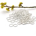 Miniatyrbilde 3 av 4: 200 stk 10 mm åpne hoppringer i rustfritt stål for smykkefunn