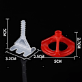 Miniatyrbilde 2 av 5: 100 stk flisavrettingsspiraler Hat/avstandssett Arbeidsbesparende flisavrettingssystem for veggfliser（1,5 mm，spiralbase）