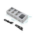 Miniatyrbillede 3 af 5: Opladningshub til Mini 3 Pro Drone Digital Display Oplader Flyvebatteri Hurtigopladningsoplader (Grå)