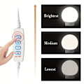 Miniatyrbilde 4 av 6: Sminkefrontlys, LED-belysning, oppvarming, belysning, USB-lampe