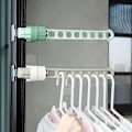 Miniatyrbillede 1 af 5: Tøjtørrestativ 2 pakker bærbar rejsebøjle, roterende clip-on bøjleholder