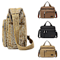 Pikkukuva 4 / 5: Suurikapasiteettinen Canvas Simple Version -olkalaukku casual bisneslaukku miehille (one size, khaki)