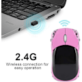 Miniatyrbilde 3 av 6: 2.4G trådløs bilmus med USB-mottaker 1600DPI optisk mus for PC-datamaskin bærbar PC-nettbrett, høy søt mus for Win XP//Win7/ME/2000/for Mac OS