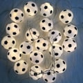 Miniatyrbillede 3 af 6: 5M Fodbold Lyskæde 20 LED'er Varm Hvid Nattelys Indendørs Fodbold Udendørs Lyskæde Have Tilbehør Formet Reblampe Hjemmedekoration