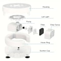Pikkukuva 4 / 6: Suihkulähde Pumppu LED-valoilla ja Suuttimilla, DIY Suihkulähde Pumppusetti USB-virtajohdolla ja Virta-adapterilla, Vedenpumppu