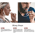 Miniatyrbillede 2 af 7: 2x Angstlindrende Åndedrætshalskæde, Åndedrætshalskæde Meditation Med Kæde Til Stop Rygning & Stressaflastning, Åndedrætsøvelser (2 stk. Sort)