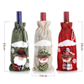 Miniatyrbilde 2 av 5: Sett med 6 julevinposer, burlap emballasje for flasker