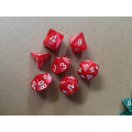 Miniatyrbild 2 av 5: 7ST polyedriska tärningar med påse grön set DnD RPG 4 6 8 10 12 20 D4-D20