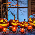 Miniatyrbilde 4 av 6: 6 stk. Halloween-telys med LED-lys, batteridrevne Halloween-flammeløse LED-lys, Halloween-edderkopp-telys med spøkelsesaktig elektrisk flimrende falske lys