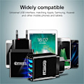 Miniatyrbilde 2 av 6: QC3.0 hurtiglading 4USB multi-port reiselader Ultra-hurtig lading, fungerer for alle smarttelefoner