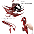 Miniatyrbilde 3 av 6: Draktekostyme for barn, gutter og jenter, dragevinghale-maske-sett, Halloween-dinosaur-cosplay-sett for barn