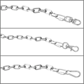 Miniatyrbilde 5 av 6: Hurtigkobling i rustfritt stål med krok og løkke, robust oval D-formet festeklips, egnet for utendørs/innendørs bruk, camping og fotturer, 12 stk.