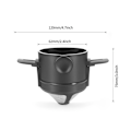 Miniatyrbillede 5 af 6: Sammenklappelig bærbar håndbrygget kaffefilter, kaffedrypkegle, til drypkaffe og te med rustfrit stålholder, ingen filterpapir