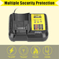 Miniatyrbillede 4 af 6: DCB112 til Dewalt Batterilader Udskiftning til Dewalt 12V 20V og 60V Max Lithium-Ion Batteri DCB205 DCB112 DCB201 DCB200 DCB612