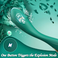 Miniatyrbillede 3 af 6: Dildo G-Punkt Vibrator Sexlegetøj til Klitorisstimulering med Kraftfuld Vibration, Anal Dildo Sexlegetøj med 7 Vibrationstilstande (Grøn)