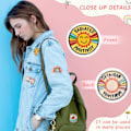 Miniatyrbillede 3 af 6: 20 stk. vintage patches applikationer hippie retro broderede patches sommer strand stryge på patches til rygsække, jeans, jakker og tøj DIY håndværk