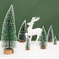 Miniatyrbild 3 av 5: Miniatyr Julgranar Snöfrost Sisalträd Skrivbords Mini Tallträd Flaskborsteträd för Julfest Heminredning