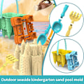 Miniatyrbillede 3 af 5: Børns Strandlegetøj Strandlegetøjssæt Stor Udendørs Strand Sand Pool Form（Grøn）