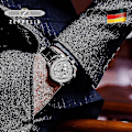 Miniatyrbillede 5 af 5: Ny Zeppelin Ur Top Vandtæt Læder Business Casual Quartz Ur Herre Three Eyes Multifunktion Chronograph Ur