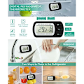 Miniatyrbild 5 av 6: Kyl- och frys termometer, digital termometer för frysrum, vattentät max/min-registreringsfunktion med stor LCD-skärm